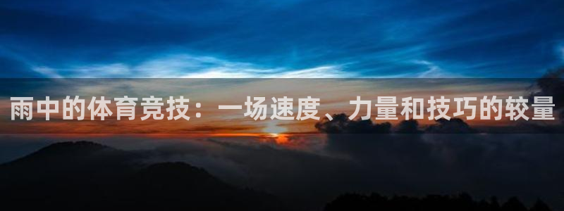蓝鲸体育：雨中的体育竞技：一场速度、力量和技巧的较量